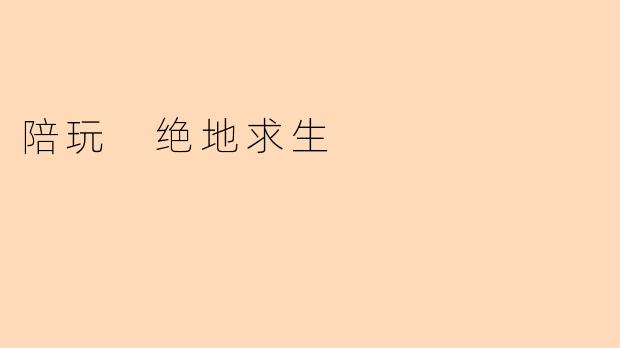 陪玩 绝地求生